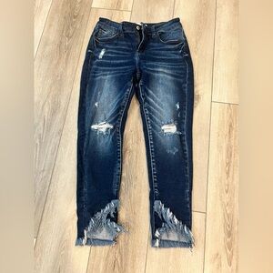 KanCan Dark Blue Distressed Skinny Jeans